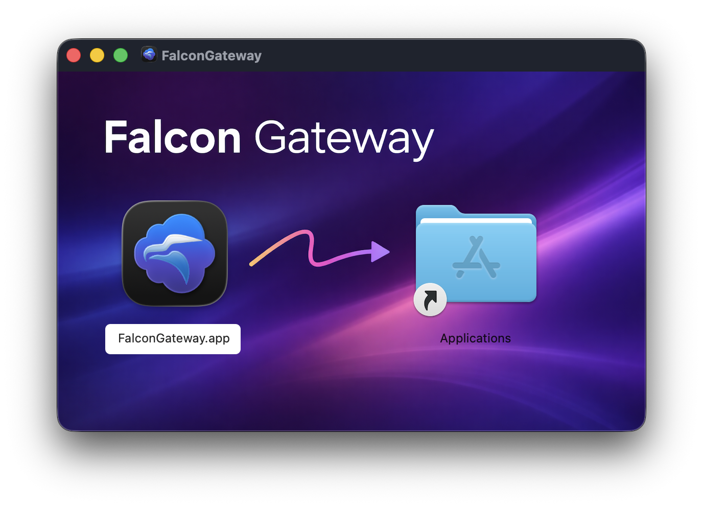 Falcon Gateway installation window